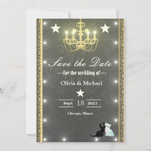 Goldener Kronleuchter Save The Date