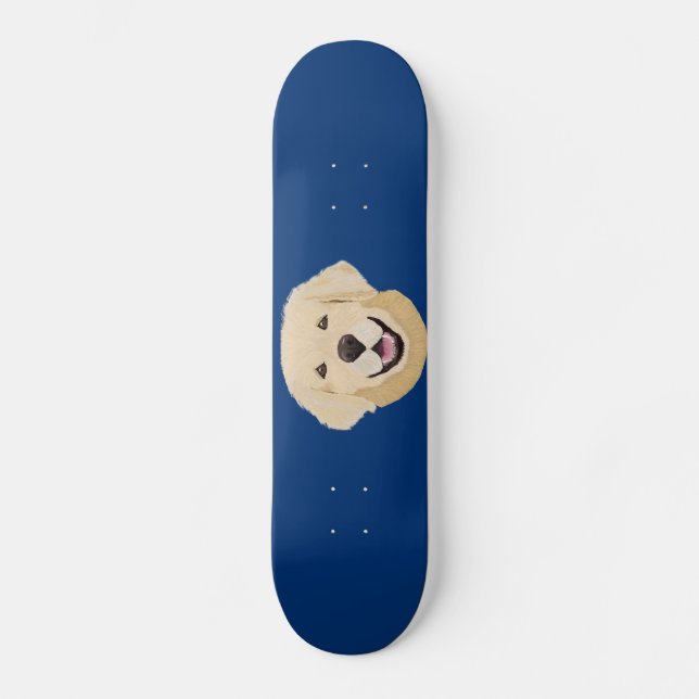 Goldener Labrador Skateboard (Vorderseite)