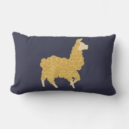 Goldener Lama-lumbales Kissen-Kissen Lendenkissen