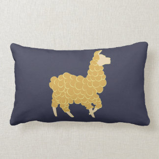 Goldener Lama-lumbales Kissen-Kissen Lendenkissen