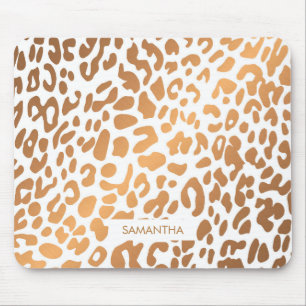 Goldener Leopard-Druck Mousepad