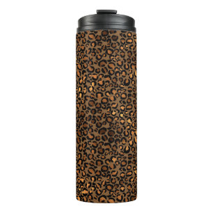 Goldener Leopardenmuster Thermosbecher