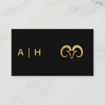 Goldener Look - Widder Tierkreiszeichen -Monogramm