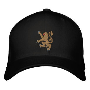 Goldener Löwe bestickter König-Kap Bestickte Baseballkappe