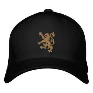 Goldener Löwe bestickter König-Kap Bestickte Baseballkappe