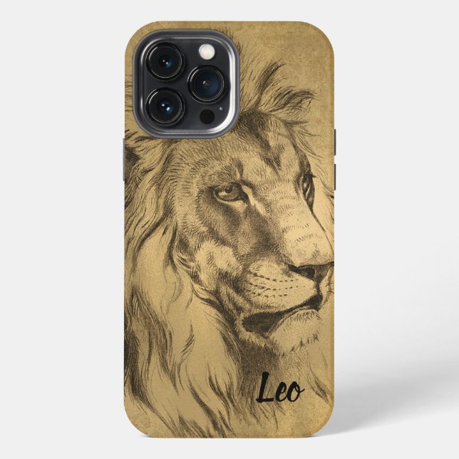 Goldener Löwe  iPhone 13 Pro Max Hülle (Rückseite)