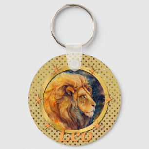 Goldener Löwe Zodiac Horoskop Eine Motivierende In Schlüsselanhänger