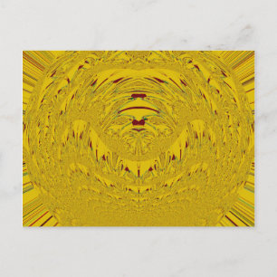 Goldener Löwenkopf-Kunstposter Postkarte