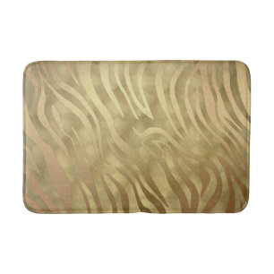 Goldener Luxus Luxuriöser Zebra Dschungel Safari G Badematte