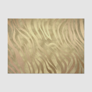 Goldener Luxus Luxuriöser Zebra Dschungel Safari G Seidenpapier
