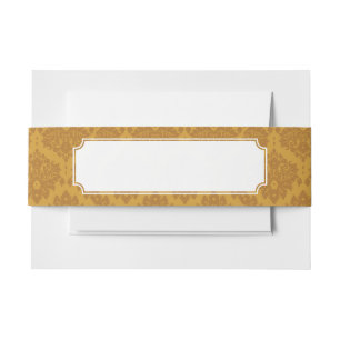 Goldener Luxusdamast Einladungsbanderole