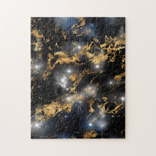 Goldener Marmor Dunkle Sternennacht Weltraumliebha