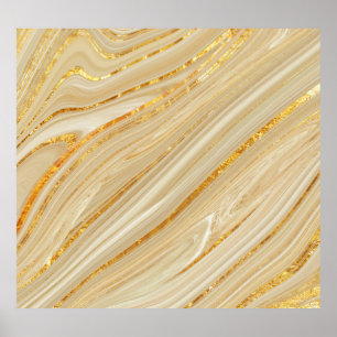 Goldener Marmor: luxuriöser Texturhintergrund. Poster