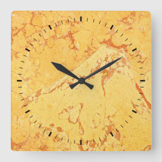 Goldener Marmoreffekt Quadratische Wanduhr