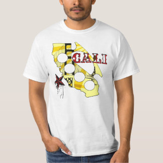 Goldener MessingStaat Cali Kaliforniens T-Shirt
