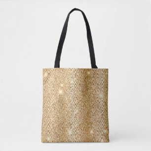 Goldener Metallgradient & Glitter Glam Art Deco Tasche