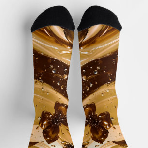 Goldener Metallischer Schmetterling Glam Abstract Socken