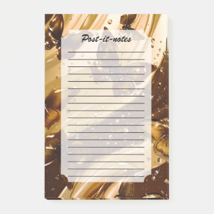 Goldener Metallischer Schmetterling Glamour Abstra Post-it Klebezettel