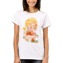 Goldener Mond Harmonie T - Shirt der Frauen