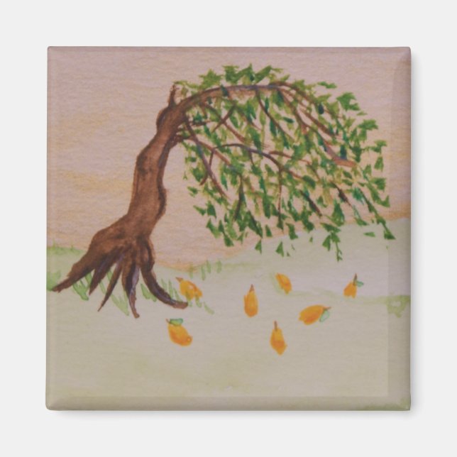 Goldener Nachmittagmagnet Magnet (Vorne)