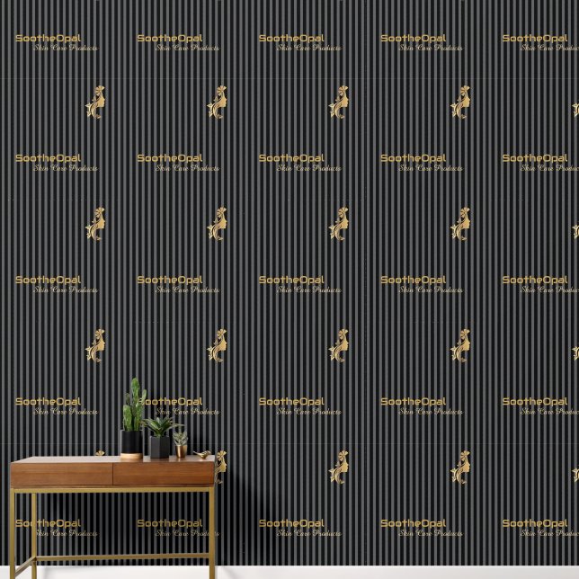 Goldener Name und Logo editierbar Tapete (Korridor)