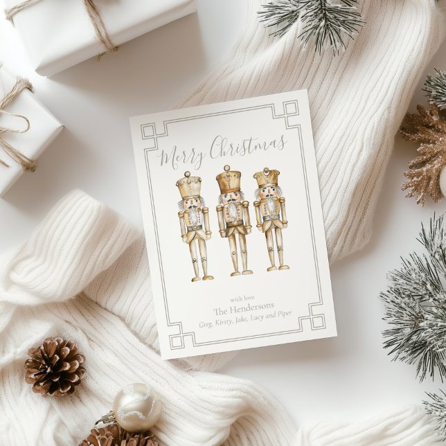 Goldener Nussknacker Weihnachten (gold nutcracker christmas holiday card
)