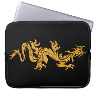 Goldener orientalischer Drache 03 Laptopschutzhülle