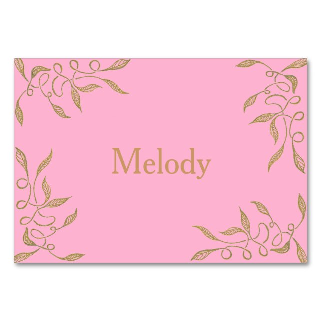Goldener Ornament/Platzkarte für Hochzeiten Tischnummer (Vorderseite)