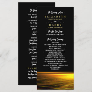 Goldener Ozean, elegante Hochzeit am Strand Programm