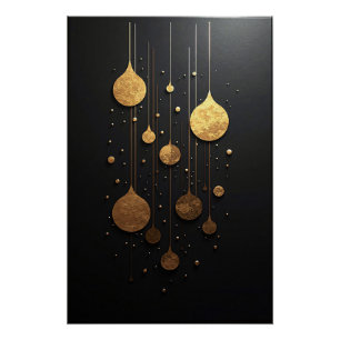 Goldener Partikeltanz Poster