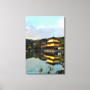 Goldener Pavillon Kyoto Japan Tempelreflexion Leinwanddruck