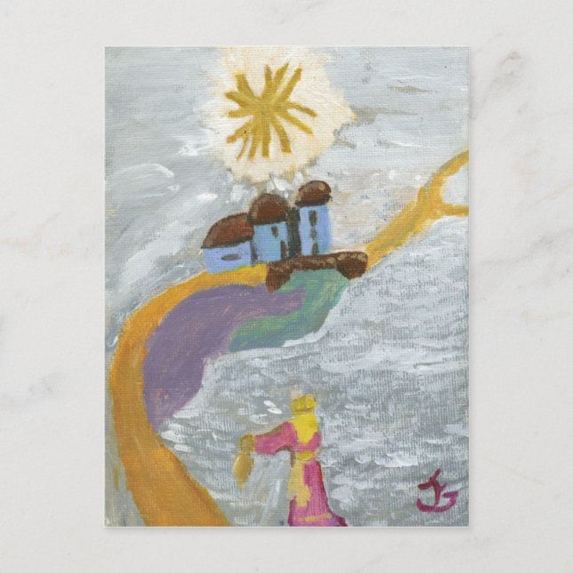 Goldener Pfad Postkarte (Vorderseite)