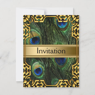 Goldener Pfau Einladung zu jeder Party