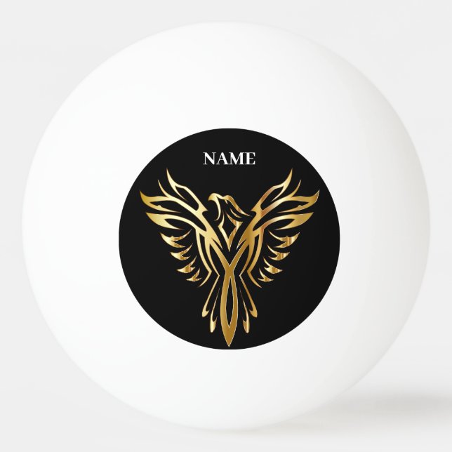 Goldener Phönix, Eleganz Tischtennisball (Vorderseite)