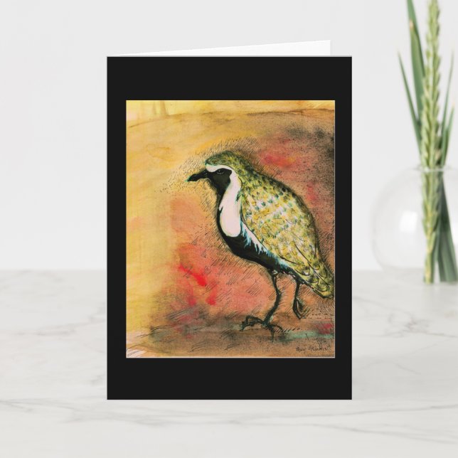Goldener Plover - Wasservogel - Karte (Vorderseite)