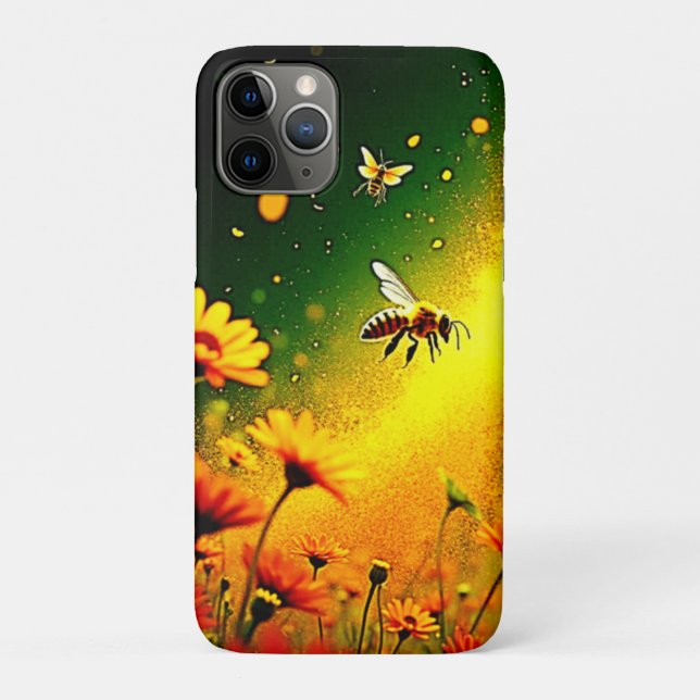 Goldener Pollen für Bienen Joy Design Case-Mate iPhone Hülle (Rückseite)