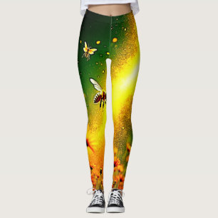 Goldener Pollen für Bienen Joy Design Leggings