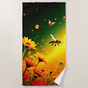 Goldener Pollen für Bienen Joy Design Strandtuch