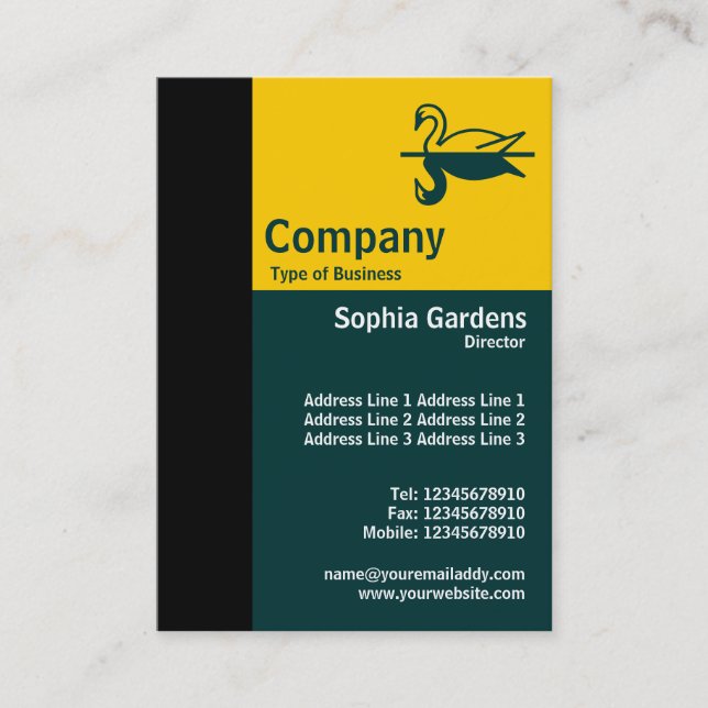 Goldener Quotient Vertikal 01 Visitenkarte (Vorderseite)