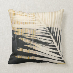 Goldener Raffiabast - Palmwedel Kissen