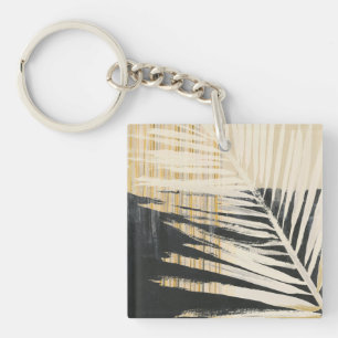Goldener Raffiabast - Palmwedel Schlüsselanhänger