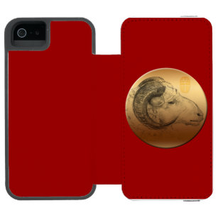 Goldener Ram oder Widder - Chinesisch + Western as Incipio Watson™ iPhone 5 Geldbörsen Hülle
