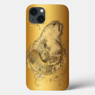 Goldener RAM-Schaf-Neujahrsfest-Tierkreis-Kasten iPhone 13 Hülle