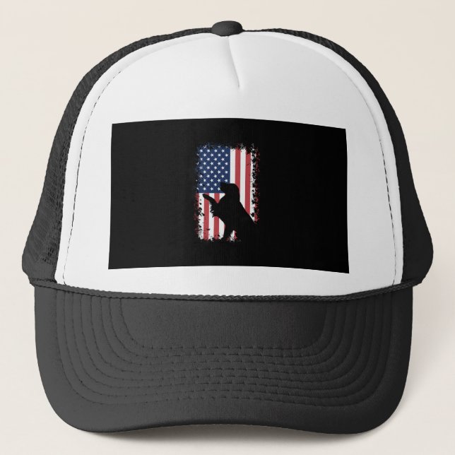 Goldener Retriever-amerikanische Truckerkappe (Vorderseite)