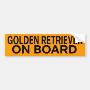 Goldener Retriever an Bord der kundenspezifischen Autoaufkleber