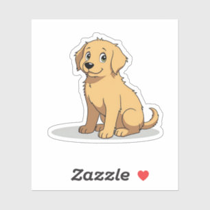 Goldener Retriever, anime gemütlich Niedlich, klei Aufkleber