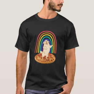 Goldener Retriever auf Pizza T-Shirt