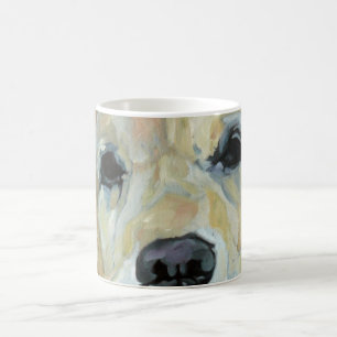 Goldener Retriever-Augen und Nasen-Kunst-Tasse Kaffeetasse