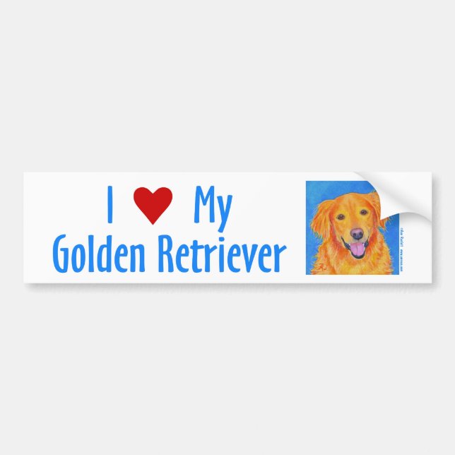 Goldener Retriever-Autoaufkleber - "Sydney " Autoaufkleber (Vorne)