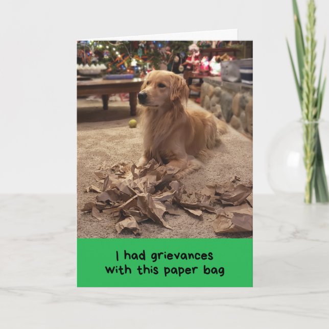 Goldener Retriever für seinen grievances Urlaub Karte (Vorderseite)